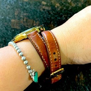 Michael Kors leather double strap watch